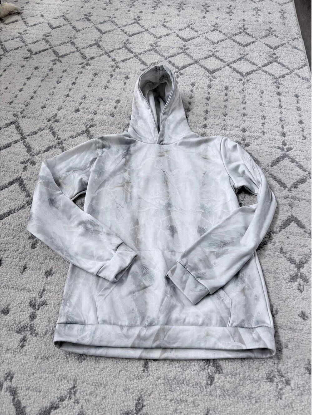 Light gray marble tie dye hoodie